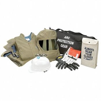 CHICAGO PROTECTIVE APPAREL H5441 Arc Flash Jacket and Bib Kit Olive 2XL, 23TN96