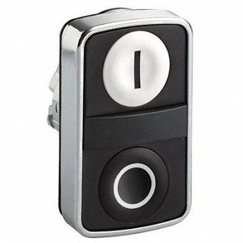 SCHNEIDER ELECTRIC Non-Illum Push Button 2 I/O 2 Flush, 23V768