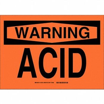 BRADY Sign 7 inx10 in Plastic, 23V899