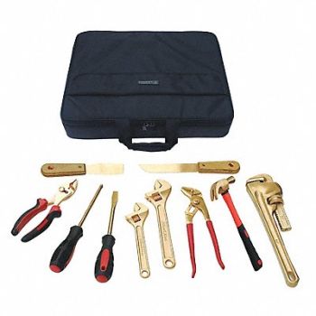 WESTWARD Hazmat Nonsparking Tool Set 10 pc., 23X829