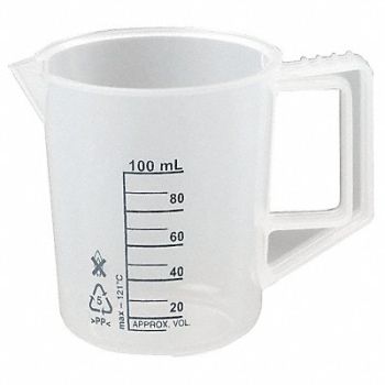 LAB SAFETY SUPPLY Beaker with Handle 100mL PK6, 23X901