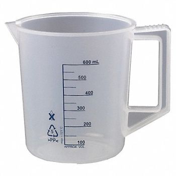 LAB SAFETY SUPPLY Beaker with Handle 600mL PK6, 23X903