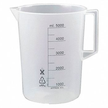 LAB SAFETY SUPPLY Beaker with Handle 5000mL PK2, 23X904