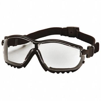 PYRAMEX Stylish Goggle Clear Lens Antifog, 23Y646