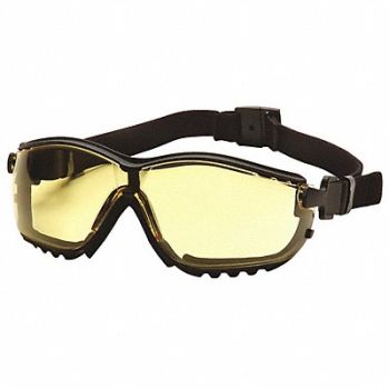 PYRAMEX Stylish Goggle Amber Lens Antifog, 23Y648