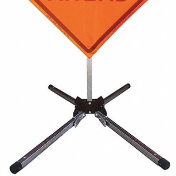 EASTERN METAL SIGNS AND SAFETY Sign Stand Steel 15 in Maximum Mast H, 23Y988