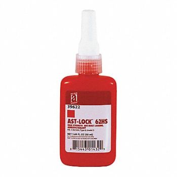 ANTI-SEIZE TECHNOLOGY Threadlocker 50mL Bottle Red, 23YC22