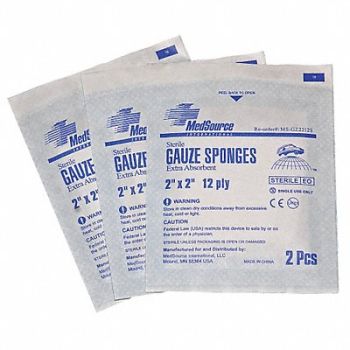 MEDSOURCE Sterile Gauze 2 x 2 PK1500, 23YH65