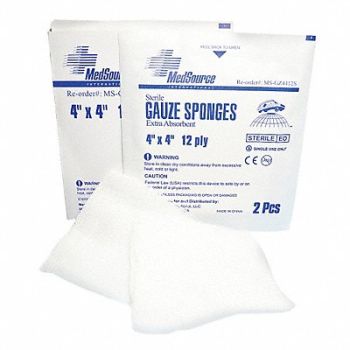 MEDSOURCE Sterile Gauze 4 x 4 PK600, 23YH66
