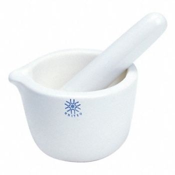 UNITED Mortar and Pestle Porcelain Glzd 1150C, 23YW15