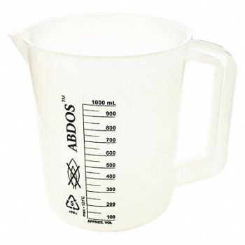 UNITED Graduated Beaker 1000mL PP PK4, 23YW55