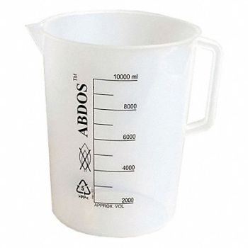 UNITED Graduated Beaker 2000mL PP PK4, 23YW56