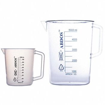 UNITED Graduated Beaker 10 000mL PMP, 23YW65