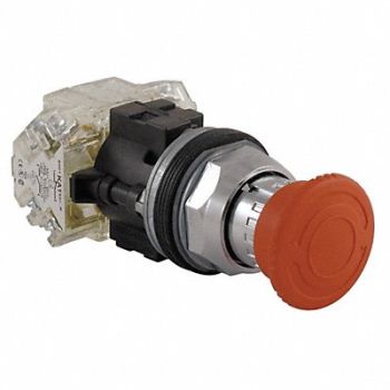 SCHNEIDER ELECTRIC Non-Illuminated Push Button Plastic Red, 23Z313