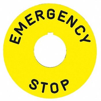 SCHNEIDER ELECTRIC Pushbutton Legend Plate Round, 23Z316
