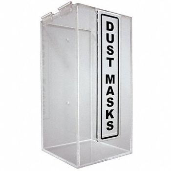 GRAINGER APPROVED Dust Mask Dispenser Clear Acrylic, 23Z425