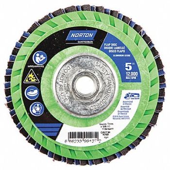 NORTON H5959 Fiber Disc 5 in Dia 5/8in Arbor P36 Grit, 23Z478