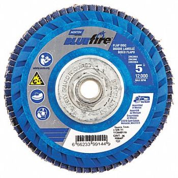 NORTON H5961 Fiber Disc 5 in Dia 5/8in Arbor P36 Grit, 23Z483