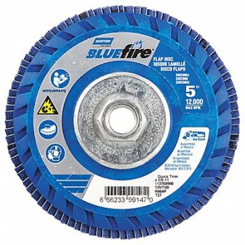 NORTON H5961 Fiber Disc 5 in Dia 5/8in Arbor P80 Grit, 23Z486