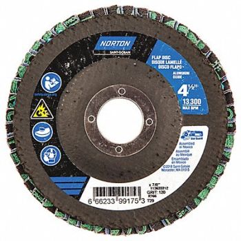 NORTON H7391 Fiber Disc 4 1/2 in Dia 7/8in Arbor, 23Z570