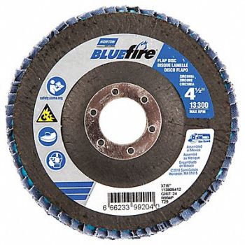 NORTON H7428 Fiber Disc 4 1/2 in Dia 7/8in Arbor, 23Z571