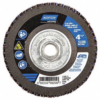 NORTON H5950 Fiber Disc 4 1/2 in Dia 5/8in Arbor, 23Z654