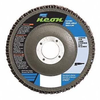 NORTON H5964 Fiber Disc 5 in Dia 7/8in Arbor P40 Grit, 23Z667