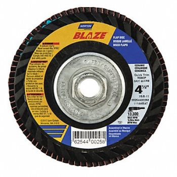 NORTON H5967 Fiber Disc 5 in Dia 7/8in Arbor 120 Grit, 23Z712