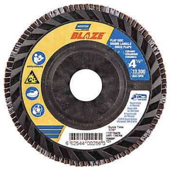 NORTON H5958 Fiber Disc 4 1/2 in Dia 7/8in Arbor, 23Z704