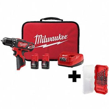 MILWAUKEE M12 3/8 Drill/Driver BO Drill Bit Set, 388RL3