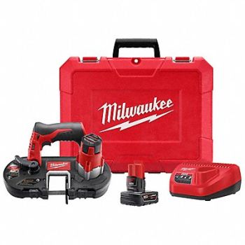 MILWAUKEE Portable Band Saw Kit 27 Blade L 12VDC, 24U091
