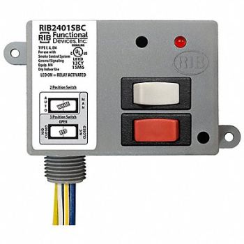 FUNCTIONAL DEVICES INC / RIB Enclsd Rly 20A SPDT Override Dry Contact, 244W05
