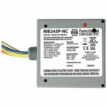 FUNCTIONAL DEVICES INC / RIB Enclosed Relay 20A 3PST-N/C, 244W13