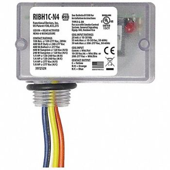 FUNCTIONAL DEVICES INC / RIB Enclsd Relay 10A SPDT 12VAC/DC Polarized, 244W27