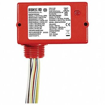 FUNCTIONAL DEVICES INC / RIB Enclosed Relay 10A SPDT 12VAC/DC Polarzd, 244W28