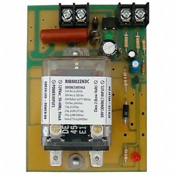 FUNCTIONAL DEVICES INC / RIB Track Mount Relay 30A DPDT 120VAC, 244W54
