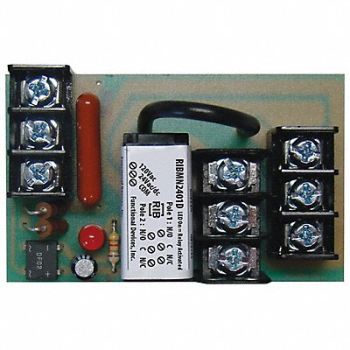 FUNCTIONAL DEVICES INC / RIB Track Mount Rly 10A DPDT 24VAC/DC/120VAC, 244W89