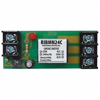 FUNCTIONAL DEVICES INC / RIB Track Mount Relay 15A SPDT 24VAC/DC, 244W90