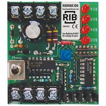FUNCTIONAL DEVICES INC / RIB Track Mount Analog Override Switch, 244X04