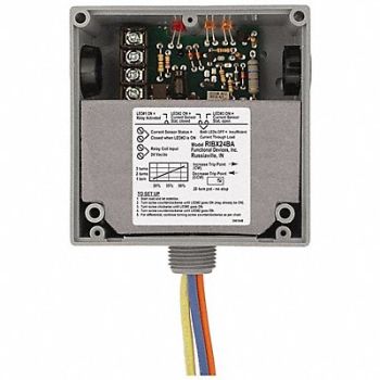 FUNCTIONAL DEVICES INC / RIB Enclsd 20A Rly/Adjustable Current Switch, 244Y15