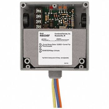 FUNCTIONAL DEVICES INC / RIB Enclsd 20A Rly/Adjustable Current Switch, 244Y16