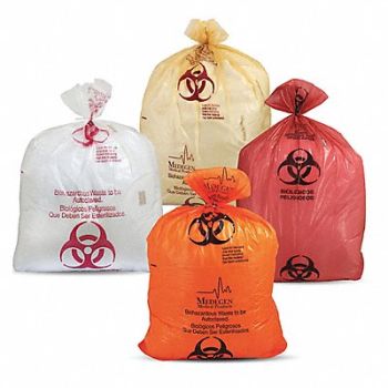 MEDEGEN MEDICAL PRODUCTS Autoclavable Biohazard Bags 4 gal PK400, 245R79