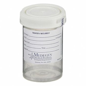 MEDEGEN MEDICAL PRODUCTS Specimen Container 3 oz Narrow PK400, 246A33