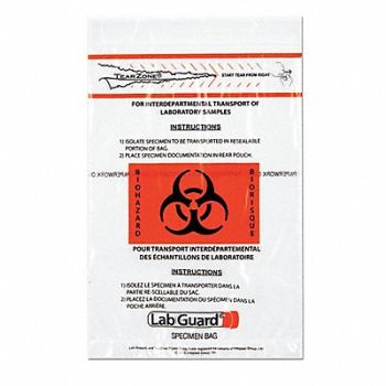 MEDEGEN MEDICAL PRODUCTS Specimen Transfer Bag 1.75 mil PK1000, 246A52