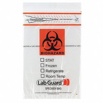 MEDEGEN MEDICAL PRODUCTS Specimen Transfer Bag 1.75 mil PK1000, 246A55