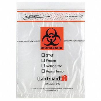 MEDEGEN MEDICAL PRODUCTS Specimen Transfer Bag 1.75 mil PK1000, 246A62