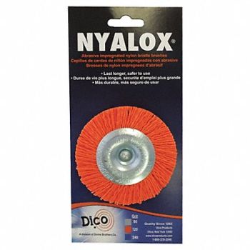 NYALOX BY DICO Nyalox Wheel Brush 120 Grit Orange 3, 248F23
