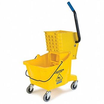 CARLISLE Mop Bucket and Wringer Yellow 6 1/2 gal, 42ZY38