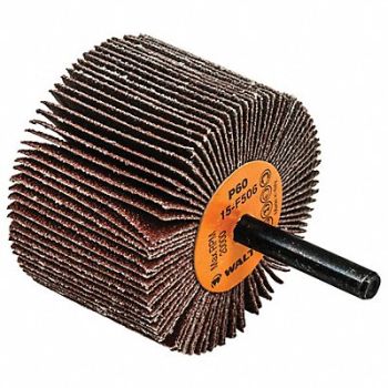 WALTER SURFACE TECHNOLOGIES Flap Wheel 1/4 Shaft 2.5 x1.5 60gr, 249K97