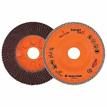WALTER SURFACE TECHNOLOGIES Fiber Disc 4 1/2 in Dia 7/8in Arbor, 249M22